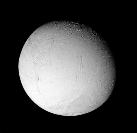 Fresh Features on Enceladus (Monochrome) - NASA Science