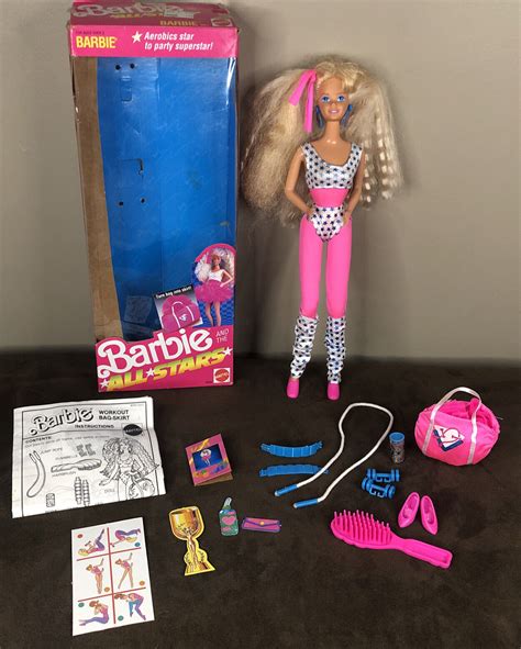 Barbie And The All Stars Doll Mattel 1989 With Original Box Aerobics