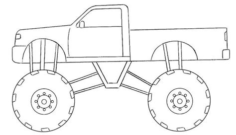 Simple Monster Truck Coloring Page In 2020 Truck Coloring Pages