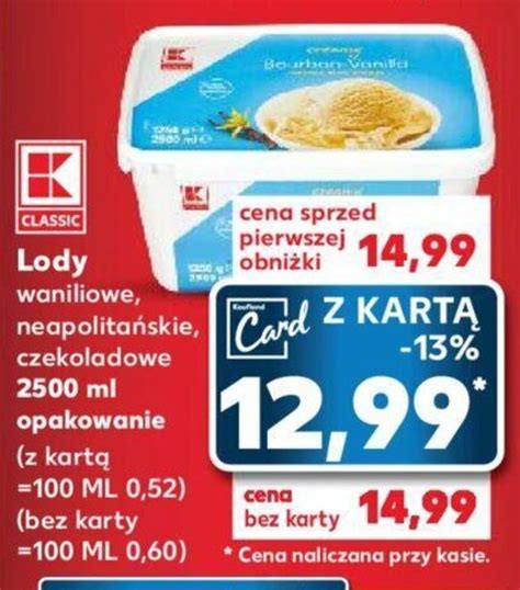 Promocja Lody Ml W Kaufland