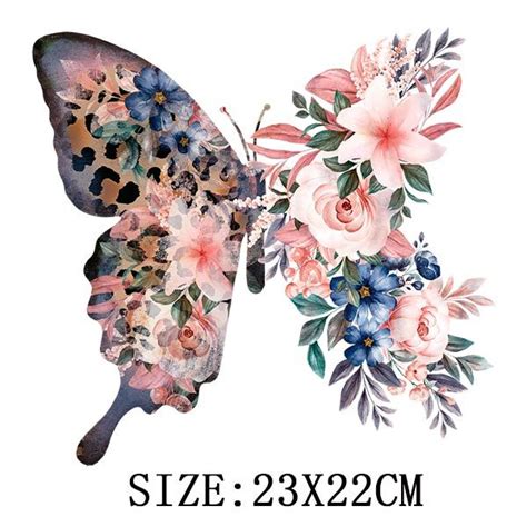 Colorful Butterfly Iron On Transfer For Clothing A Level Washable Thermal Sticker Beautiful