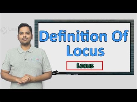 Simple Explanation Of Definition Of Locus With A Solved Example JEE