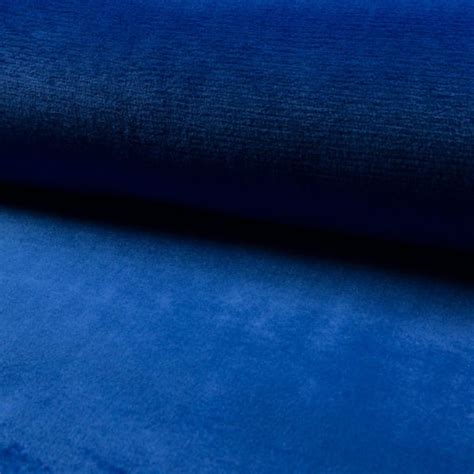 Tissu Douillette Cozy Uni Bleu Royal