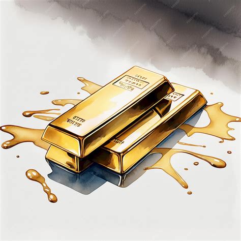 gold bar drawing 3