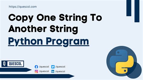 String Copy Program In Python Quescol