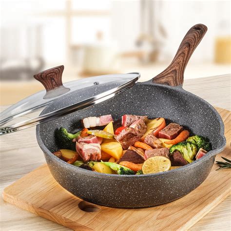 Sensarte Nonstick Deep Frying Pan Skillet Inch Saute Pan