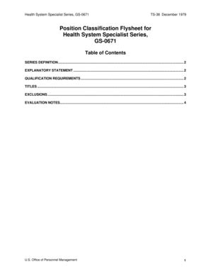 Fillable Online Opm Position Classification Flysheet For Health System