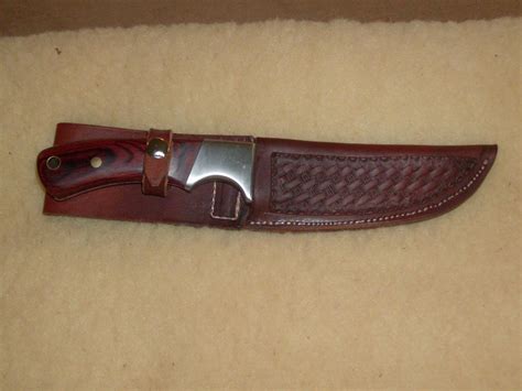 Custom Hand Tooled Leather Knife Sheath By The Saddle Shack