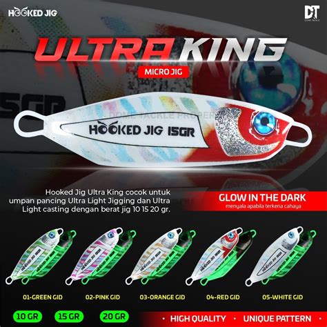 Jual Micro Jig Hooked Jig Ultra King Metal Jig Umpan Pancing 10 15 20