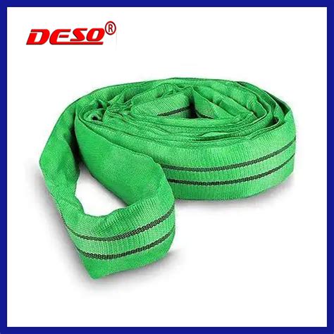 Endless Type Textile Polyester Round Soft Webbing Sling For Lifting