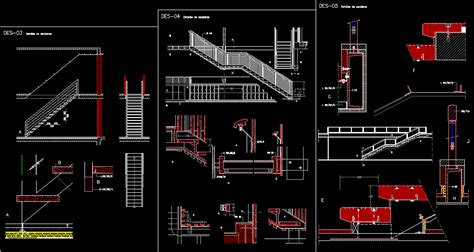 Detalles Escaleras En Autocad Librería Cad