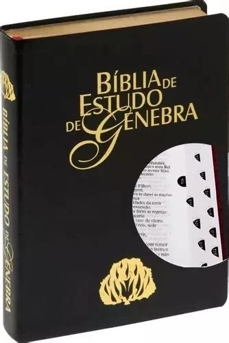 Bíblia De Estudo Genebra Grande Luxo Preta Índice Frete grátis