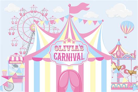 Pink Circus Backdrop