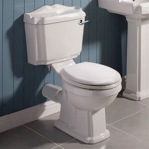 Nuie Legend White Close Coupled Toilet Pan Cistern And Seat Clg003