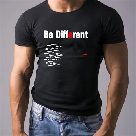 BE DIFFERENT FUNNY PRINTED ADULT MENS T SHIRT BOYFRIEND GIFT IDEA TEE ...