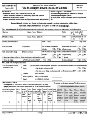 Fillable Online Irs Form 13614 C PR Rev 10 2016 Intake Interview