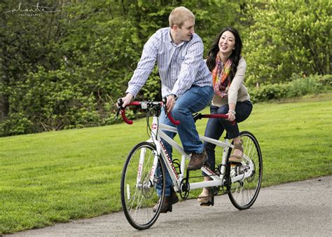 A Tandem Bicycle Engagement Session At Luther Burbank Park Alante