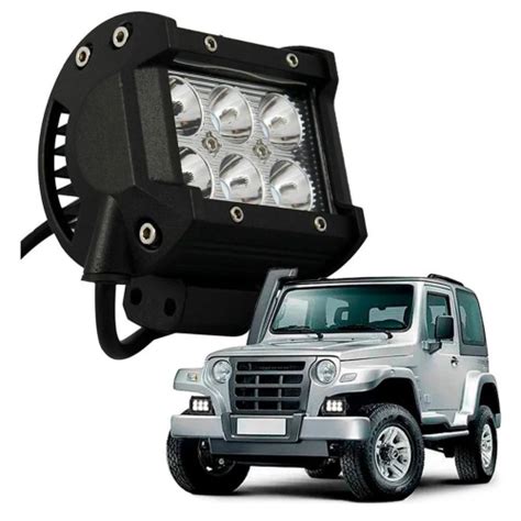 Farol Milha Led W Quadrado V V Off Road No Shoptime