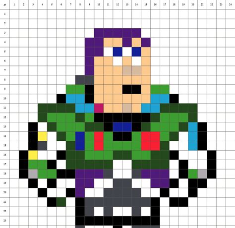 PIXEL ART OF BUZZ LIGHTYEAR, THE TOY STORY TOY