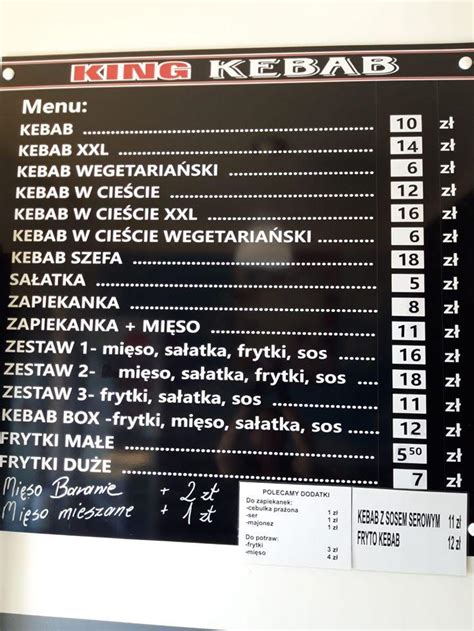 Menu At King Kebab Restaurant Jordan W