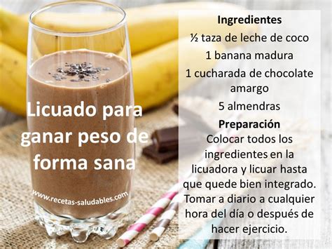 Recetas Saludables Para Subir De Peso