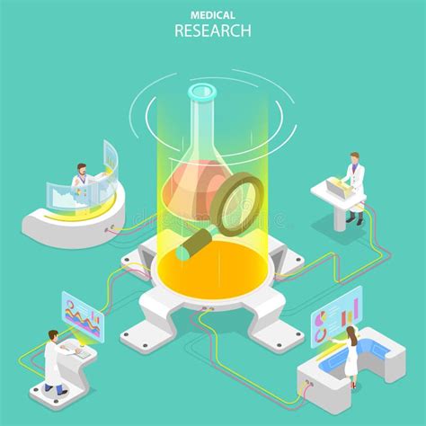 Conceito Liso Isométrico Do Vetor Da Investigação Médica Tecnologia Da