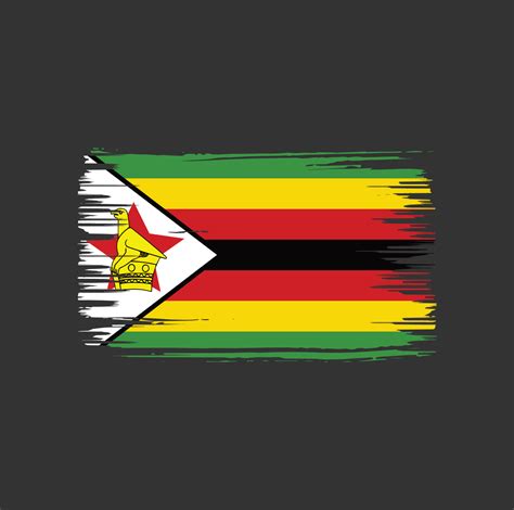 Zimbabwe Flag Brush Design. National Flag 6316203 Vector Art at Vecteezy