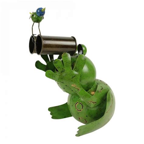 Buy Metal Frog With Binoculars And Bird 33 X 19 X 25 Cm Online Spiru