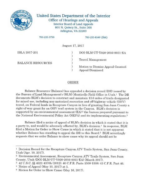 Pdf United States Department Of The Interior Office Of Dispositive