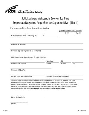 Fillable Online Solicitud Para Asistencia Econmica Para