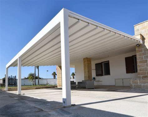 Pergola adossée Giove SPRECH S r l en aluminium en acier