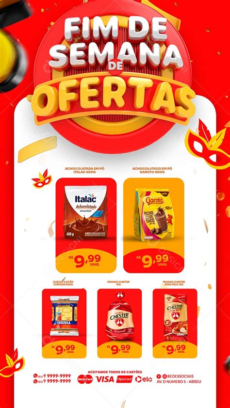 Story Encarte De Supermercado Fim De Semana De Ofertas Carnaval Social