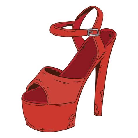 Diseño PNG Y SVG De Zapato De Tacón Rojo Para Camisetas