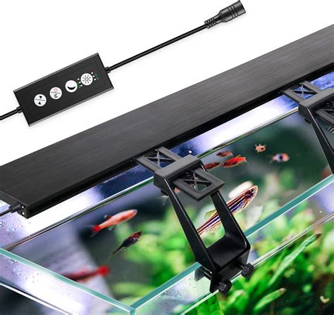 LED Éclairage Aquarium Réglable 24 7 Clipsable LED Aquarium à Spectre