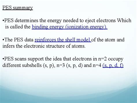 Pes Photoelectron Spectroscopy How Does Pes Work Pes