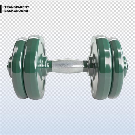 Green Dumbbell Isolated On White Background Premium Ai Generated Psd