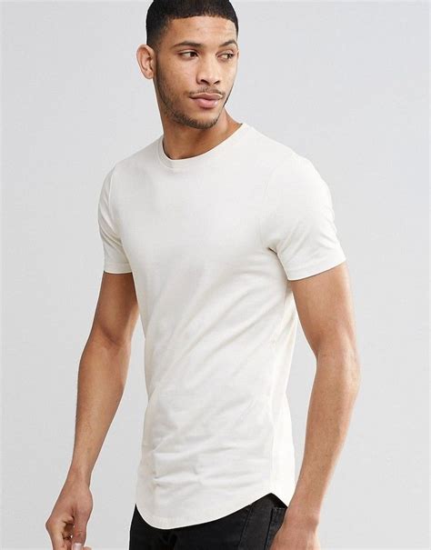 Asos Longline Muscle T Shirt In Stone