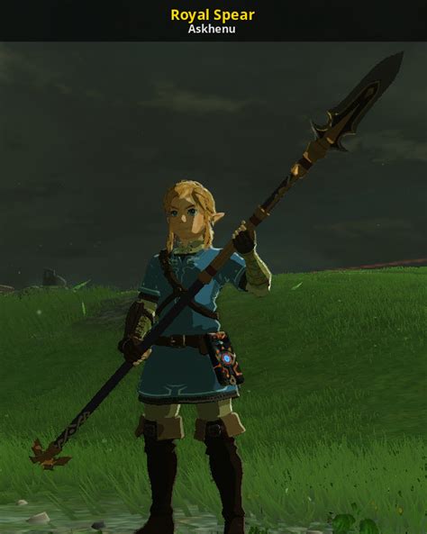 Royal Spear The Legend Of Zelda Breath Of The Wild Wiiu Mods