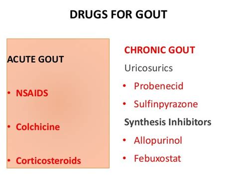 Gout And Ra Drugs