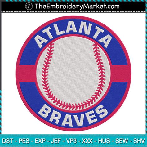 Atlanta Braves Logo Baseball Embroidery Designs File Atlanta Braves