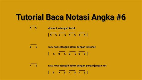 Tutorial Baca Notasi Angka 6 Youtube