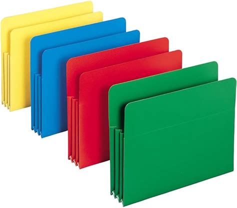 Smead Poly File Pocket Straight Cut Tab 3 12 Expansion