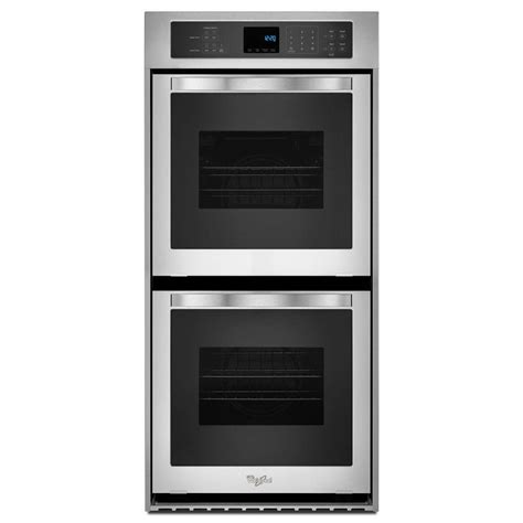 Whirlpool 24 In Double Electric Wall Oven Self Cleaning In Stainless