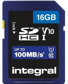 INTEGRAL CARTE SDHC ULTIMA PRO U1 16GB 100MB S CLASS 10