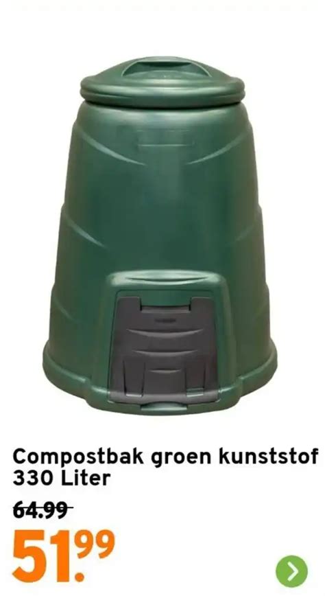 Compostbak Groen Kunststof 330 Liter Aanbieding Bij GAMMA