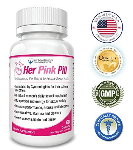 Her Pink Pill Female Libido Enhancer All Natural Women Libido Booster Arousal Supplement