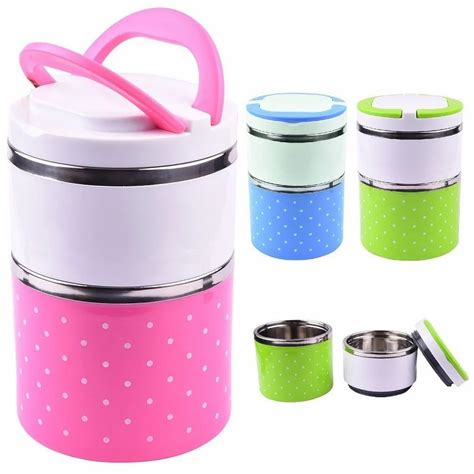 Stainless Steel DOUBLE LAYER LUNCH BOX 500 ML At Rs 911 In Mumbai ID