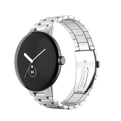 Antiimpacto Pulseira Bracelete Aço Ajustável Silver para Google Pixel