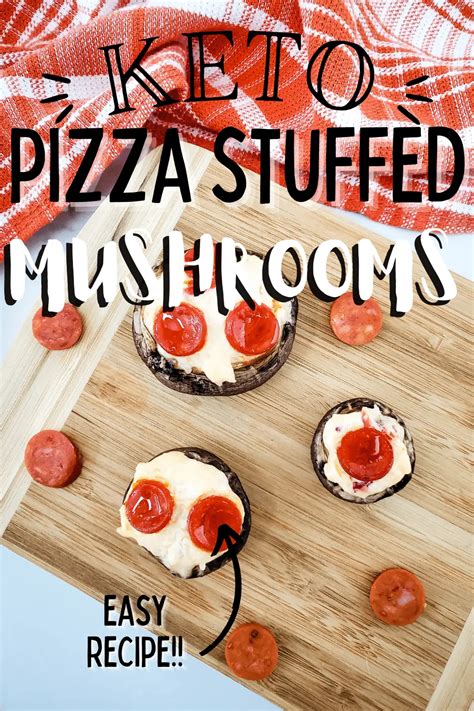 Keto Pizza Stuffed Mushrooms Recipe Super Easy ~ Only 5 Ingredients