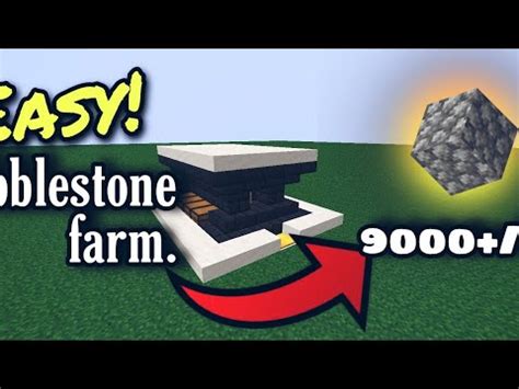 How To Make The Easiest Cobblestone Farm In Minecraft Youtube